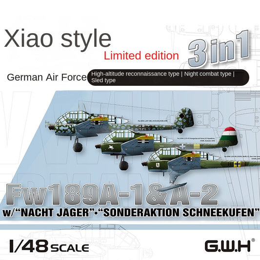 Great Wall Hobby S4820 1/48 Fw189A-1&A-2 W/Nacht Jager Sonderaktion Schneekufen