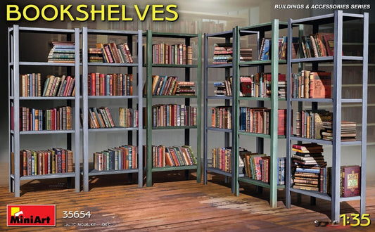 MINIART 1/35 35654 Bookshelves (Miniature Plastic Assembly Model)