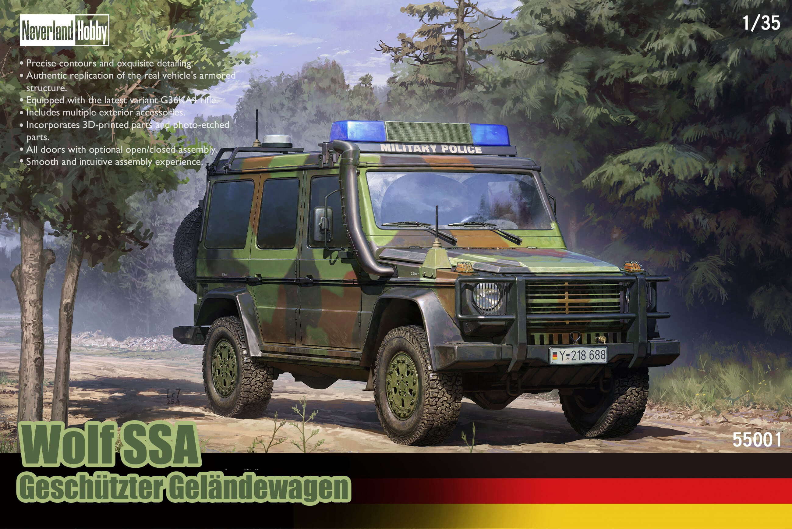 1/35 "WOLF" SSA Geländewagen Geschützter Armored Car Kit has released.