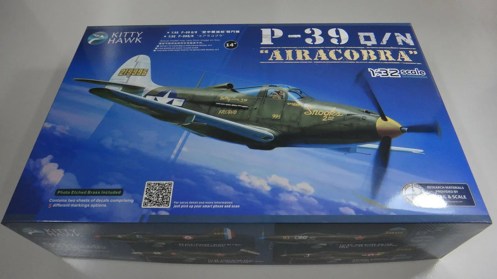 Kitty Hawk 32013 1/32 P-39Q/N Airacobra 1943 Assembly model - ModelHives