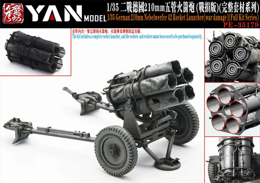 YAN MODEL PE-35179 1/35 German 210mm Nebelwerfer 42 Rocket Launcher(war damage) - ModelHives