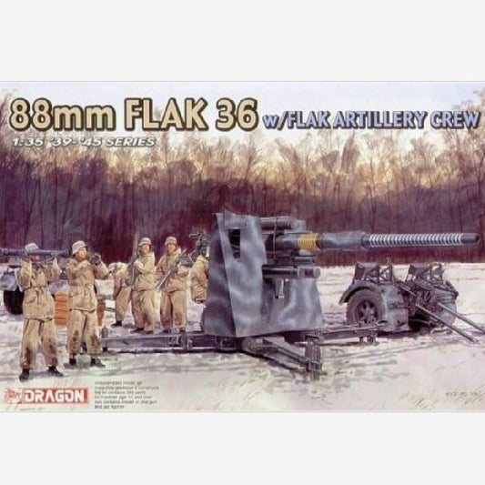 DRAGON 1/35 6260 88mm Flak 36 w/Flak Artillery Crew