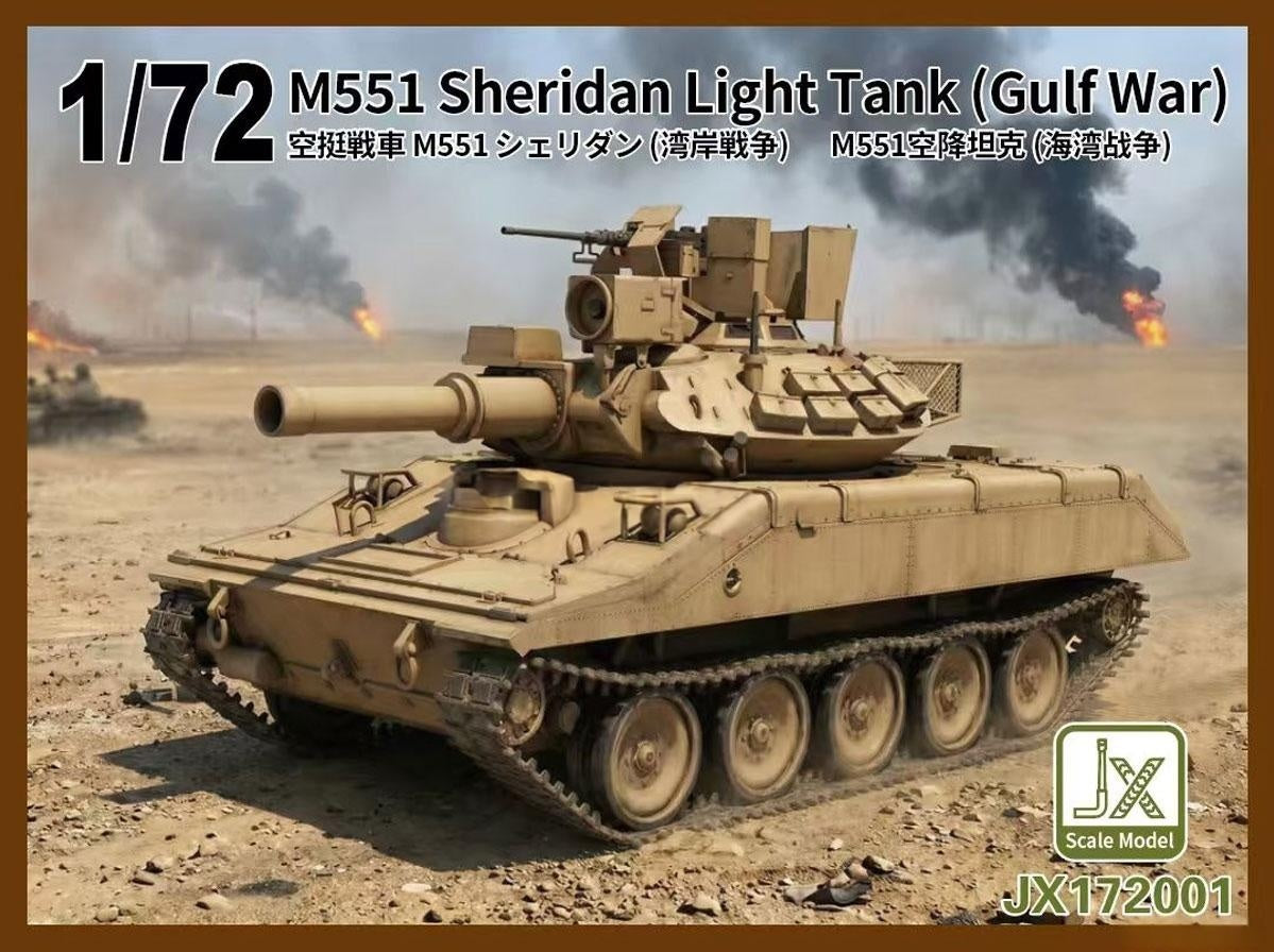 JX-MODEL 172001 1/72 M551 Sheridan Light Tank (Gulf War) Plastic Model Kit