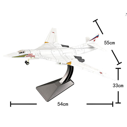 Explore the TU-160 Strategic Bomber Model Kit, a glueless 1/100 scale model perfect for aviation enthusiasts and collectors.