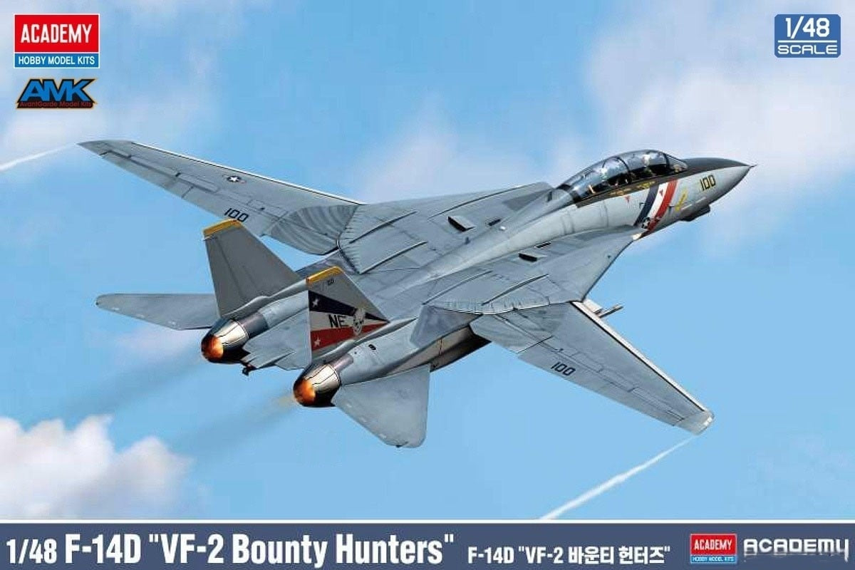 Academy AC12370 1/48 F-14D Super Tomcat `VF-2 Bounty Hunters` Assembly Model Kit