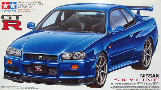 Tamiya 24210 1/24 Scale Model Sport Car Kit Nissan Skyline GT-R R34 V-Spec BNR34