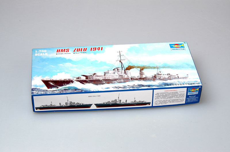Trumpeter 1/700 05758 HMS Destroyer Zulu (F18) 1941