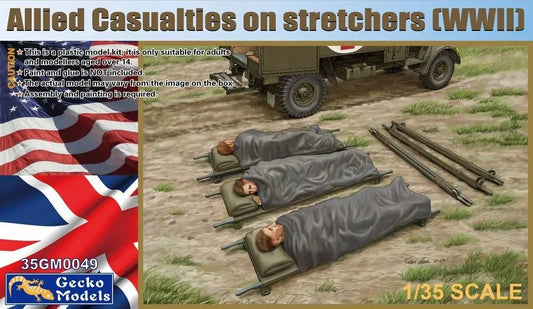 Gecko Models 35GM0049 1/35 Allied Casualties On Stretchers (WWII) ModelHive