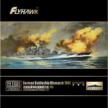 2018 Flyhawk FH1132S 1/700 German Battleship Bismarck 1941 [Deluxe Edition] New