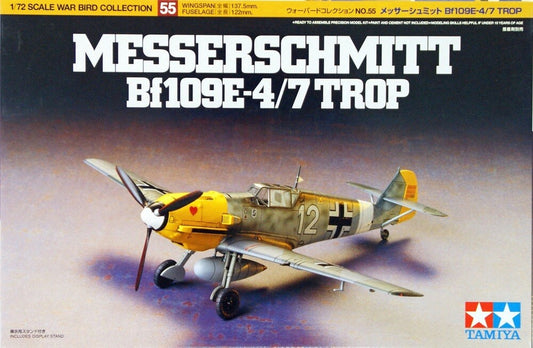 Tamiya 60755 1/72 Scale Messerschmitt Bf109E-4/7 Trop (Plastic model)
