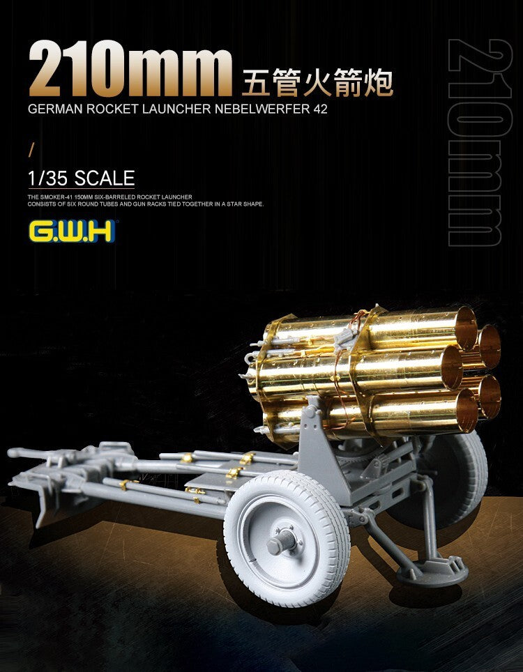 Explore the Great Wall Hobby L3503 1/35 Nebelwerfer 42 Rocket Launcher model kit, perfect for war enthusiasts and collectors alike.