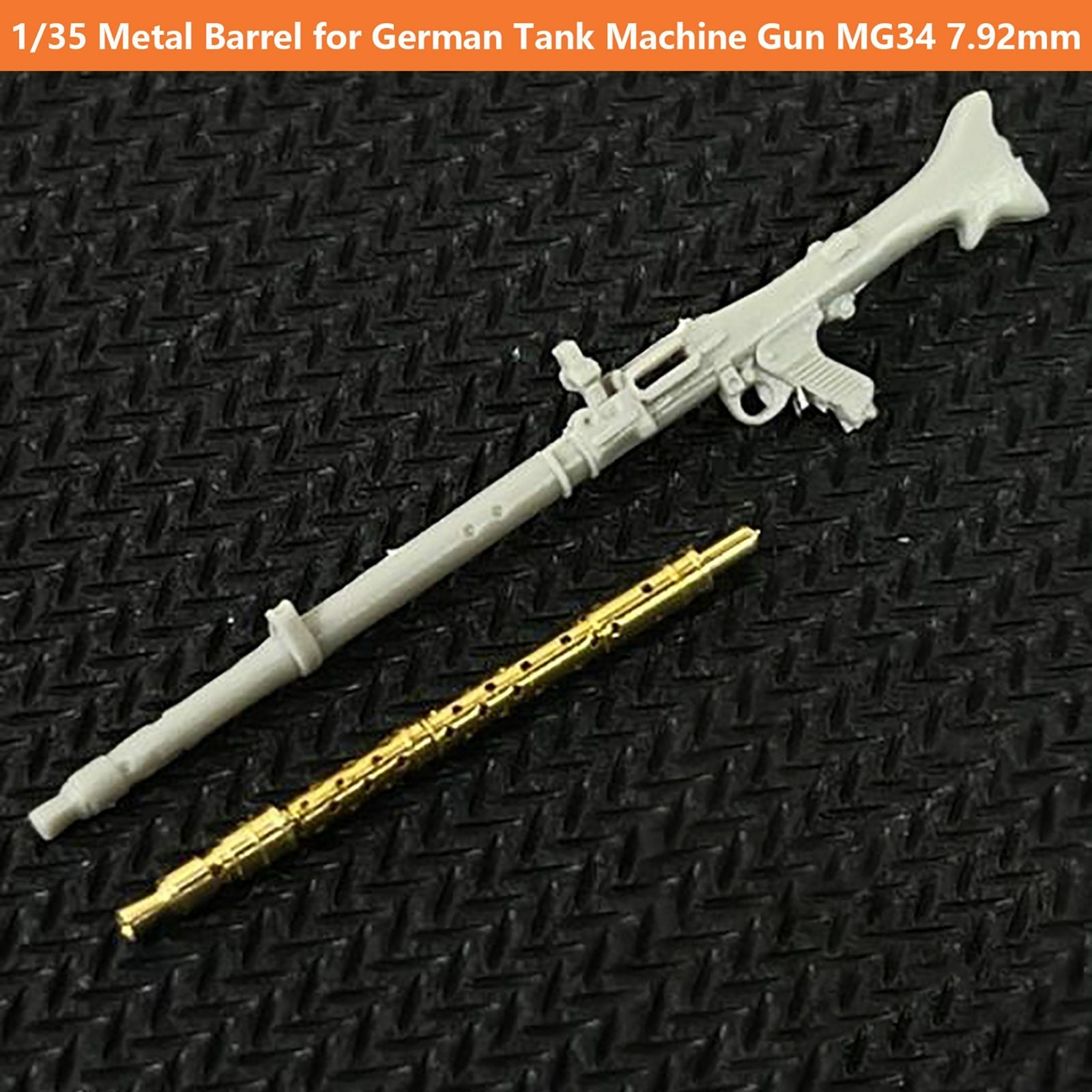 1pcs 1/35 Scale Metal Barrel for German Tank Machine Gun MG34 7.92mm Model Kit