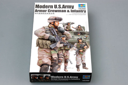 U.S. Armor Crewman & Infantry 1/35 Model Kit | Trumpeter 00424