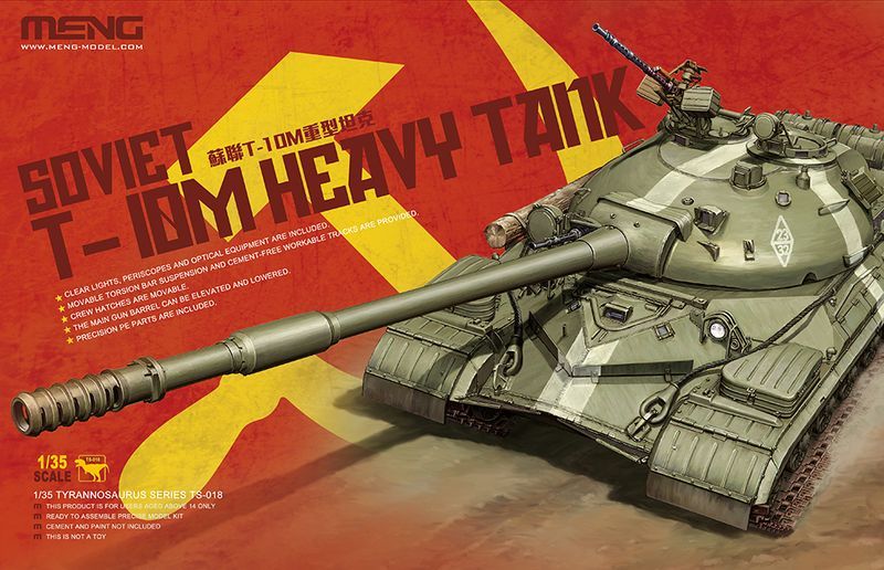 Meng Model 1/35 TS-018 Soviet T-10M Heavy Tank New Version Assembly Model Kit