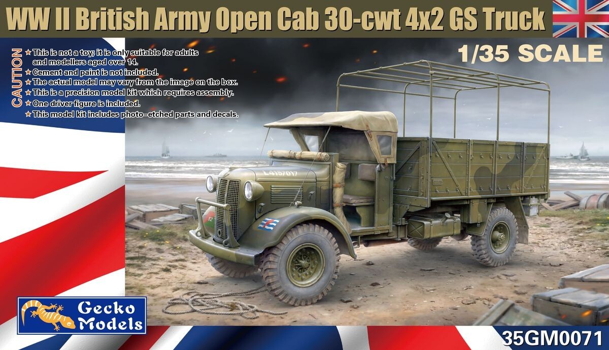 Gecko Models 35GM0071 1/35 WWII British Army Open Cab 30-cwt 4x2 GS Truck ModelHive