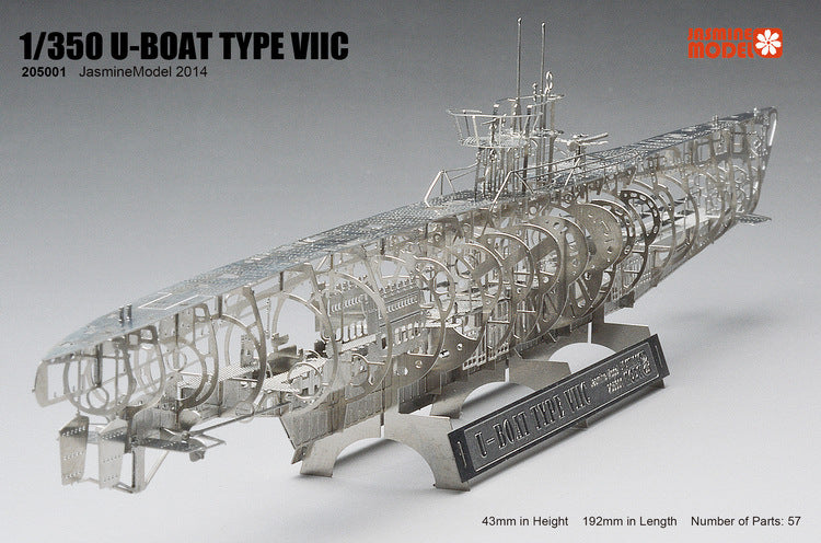 Jasmine Model 205001 1/350 German U-boat Type VIIC Submarine Skeleton