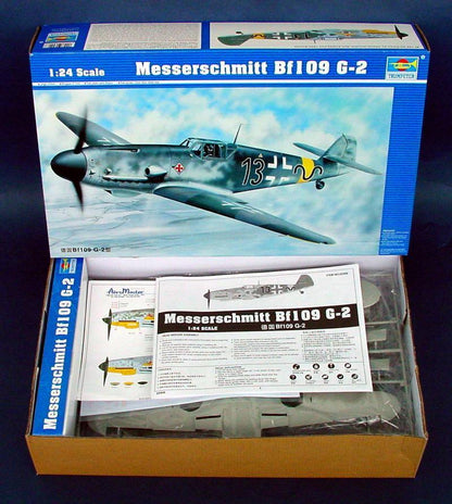 Messerschmitt Bf109 G-2 Airplane Model Kit | Trumpeter 1/24 02406 - ModelHives