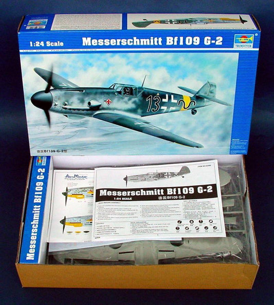 Messerschmitt Bf109 G-2 Airplane Model Kit | Trumpeter 1/24 02406 - ModelHives