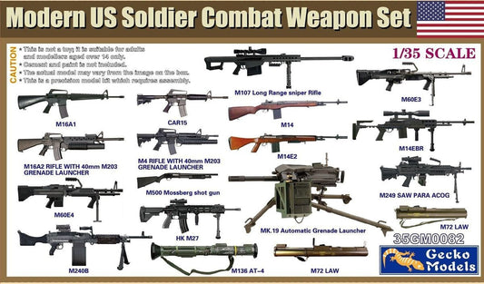 Gecko Models 35GM0082 1/35 Modern US Soldier Combat Weapon Set ModelHive