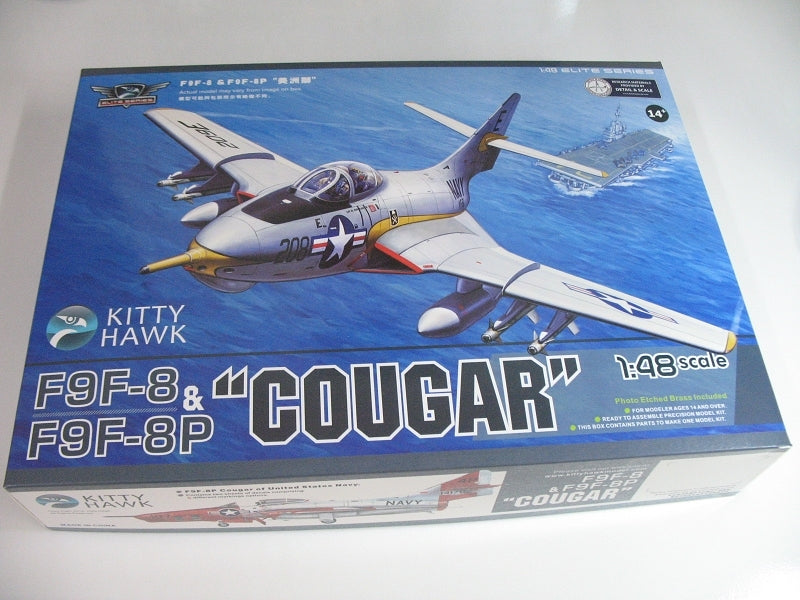 Kitty Hawk 80127 1/48 F9F-8 & F9F-8P "Cougar"  Assembly model New