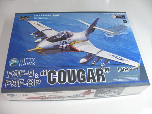 Kitty Hawk 80127 1/48 F9F-8 & F9F-8P "Cougar"  Assembly model New