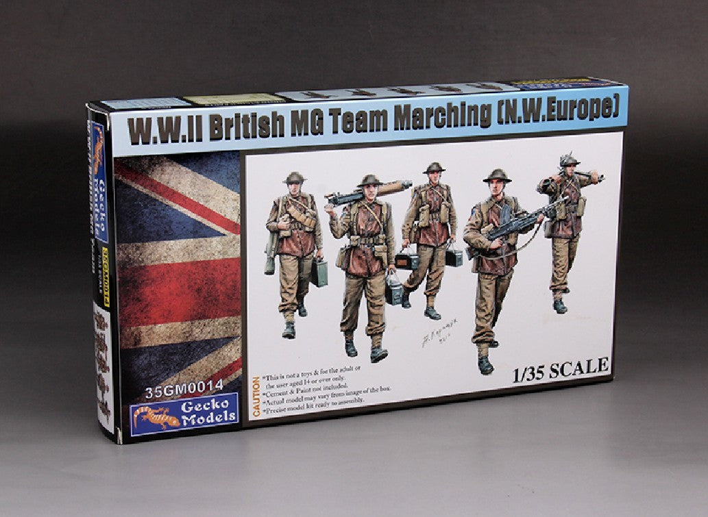 Gecko 1/35 Models 35GM0014 WWII British MG Team Marching [N.W.Europe] ModelHive