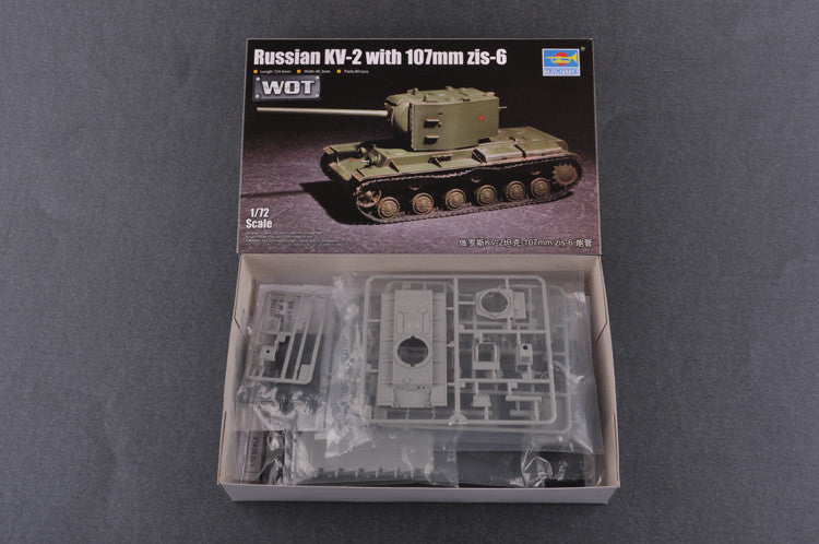 Trumpeter 1/72 07162 Russian KV-2 with 107mm Zis-6