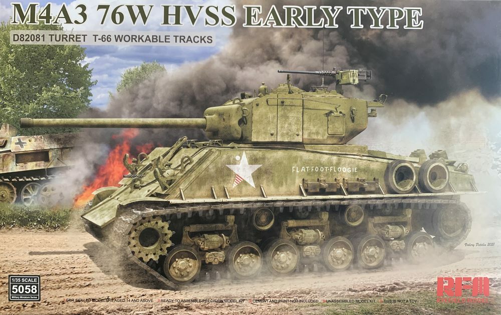 RYEFIELD MODEL RFM RM-5058 1/35 M4A3 76W HVSS Early Type