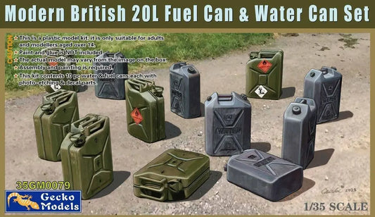 Gecko Models 35GM0079 1/35 Modern British 20L Fuel Can & Water Can Set ModelHive