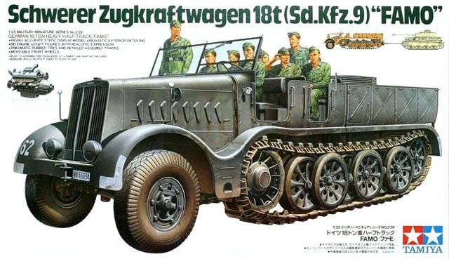 Tamiya 35239 1/35 Model Kit WWII German 18Ton Heavy Half-Track Sd.Kfz.9 Femo