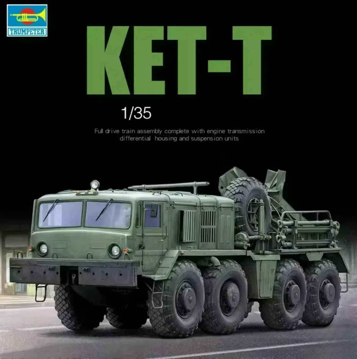 TRUMPETER 01079 1:35 KET-T Recovery Vehicle based on the MAZ-537 Heavy Truck Kit