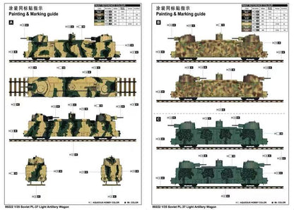 Trumpeter 1/35 00222 Soviet PL-37 Light Artillery (Rail) Wagon