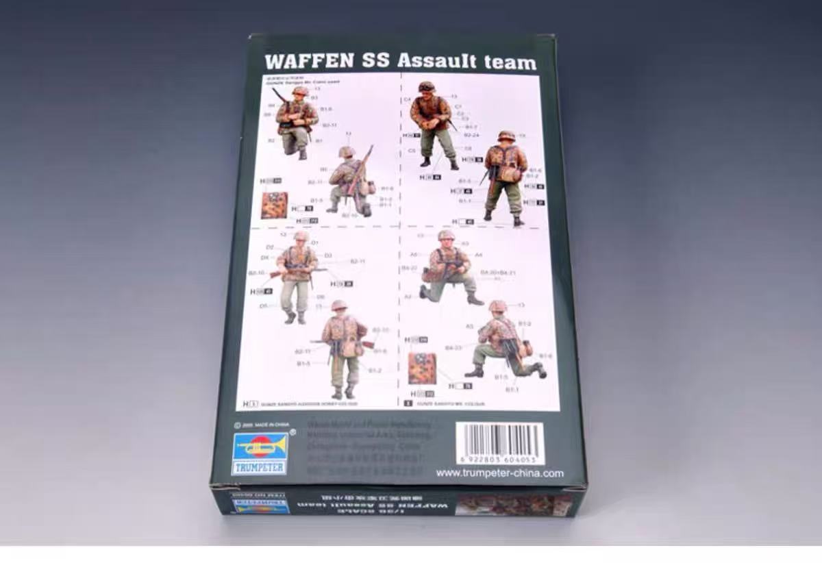 Trumpeter 00405 1/35 scale ARMED SS ASSAULT TEAM PLASTIC MODEL kit