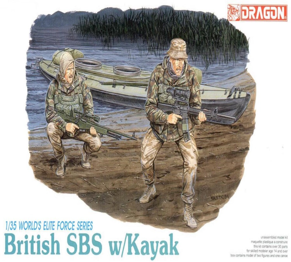 Dragon 3023 1/35 British SBS w/Kayak Plastic Model Kit