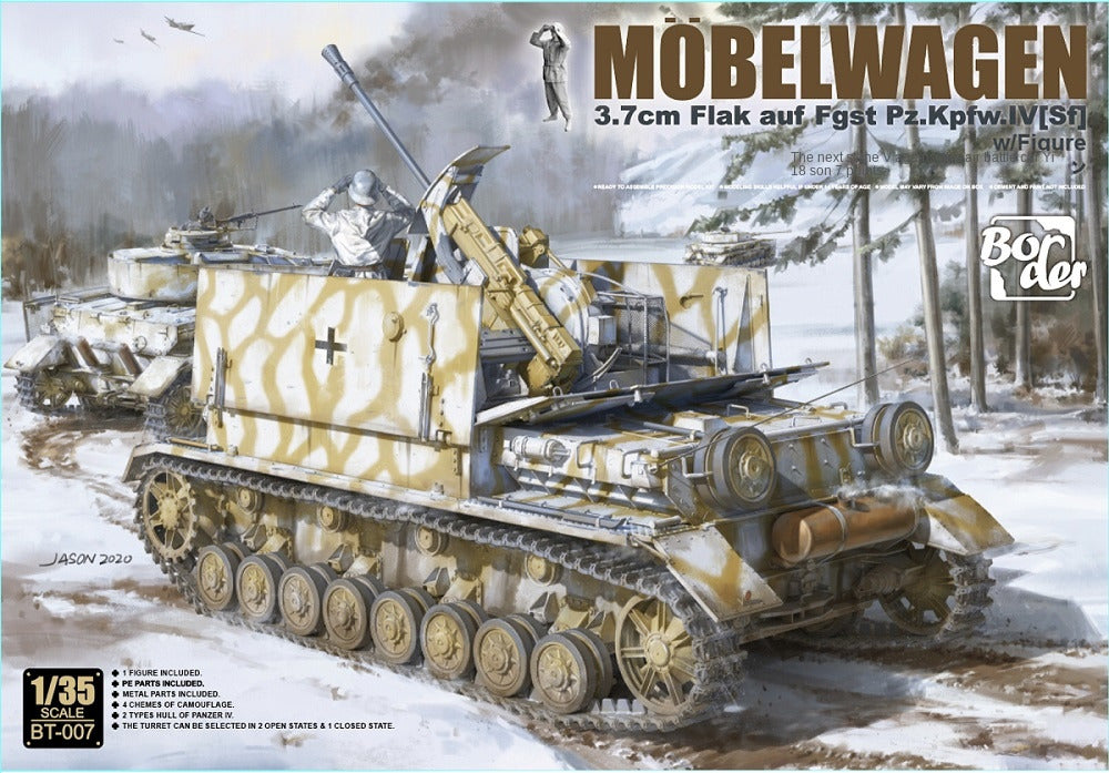 Border BT-007 1/35 Scale MOBELWAGEN 3.7cm Flak auf Fgst Pz.Kpfw lv(sf) Model Kit