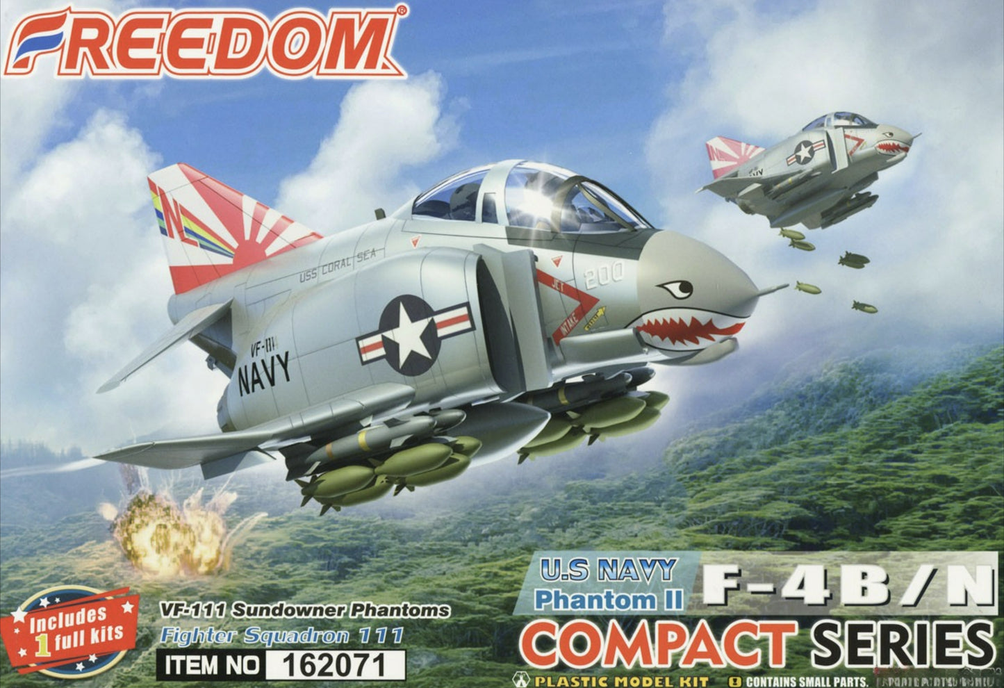 FREEDOM 162071 Compact Series:US Navy F-4B/N Phantom II Sundowners Model Kit