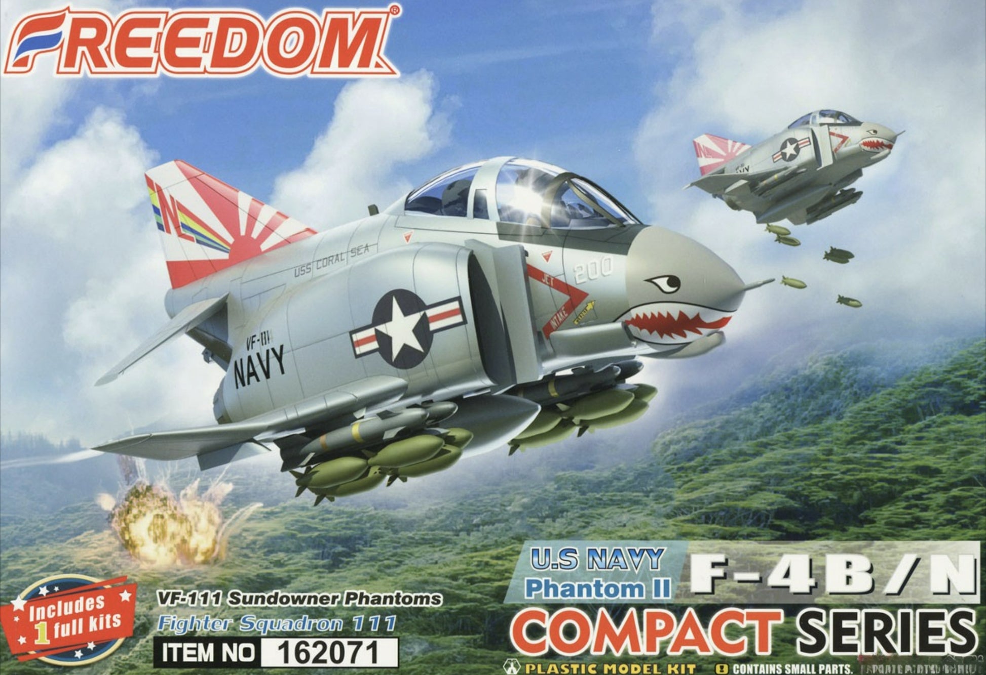 FREEDOM 162071 Compact Series:US Navy F-4B/N Phantom II Sundowners Model Kit