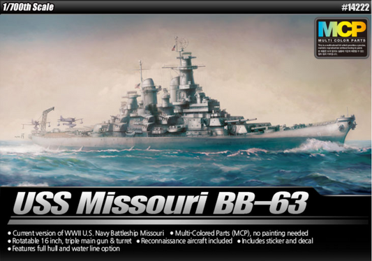 Academy 14222 1/700 USS Missouri BB-63 [MCP] Model Kit