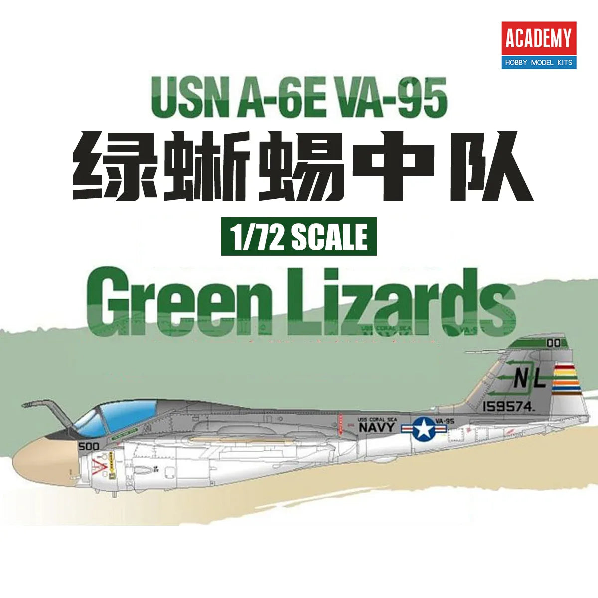 Academy AC12543 1/72 USN A-6E VA95 Green Lizards Limited Edition Fighter Kit Presale - ModelHives
