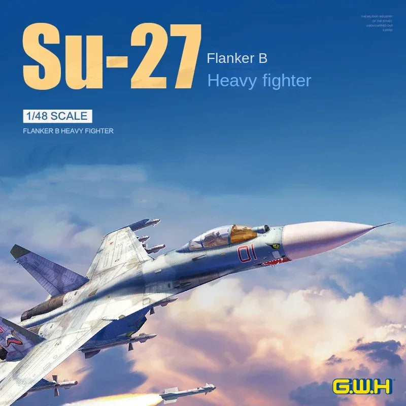 GreatWall L4824 1/48 SU-27 FLANKER B HEAVY FIGHTER Model Kit - ModelHives