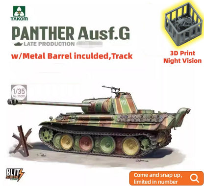 TAKOM 35001A 1/35 Panther Ausf.G Late Prod Tank w/3D Print Night Vision Device