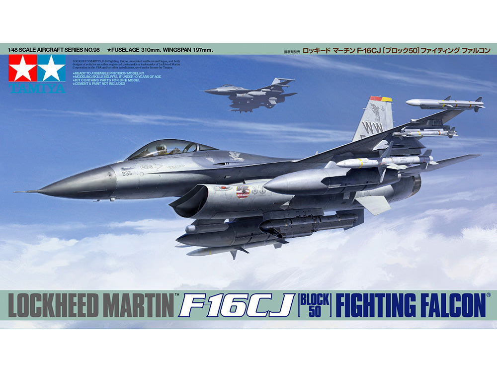 TAMIYA 1/48 61098  F-16CJ Block 50 Fighting Falcon plastic model kit