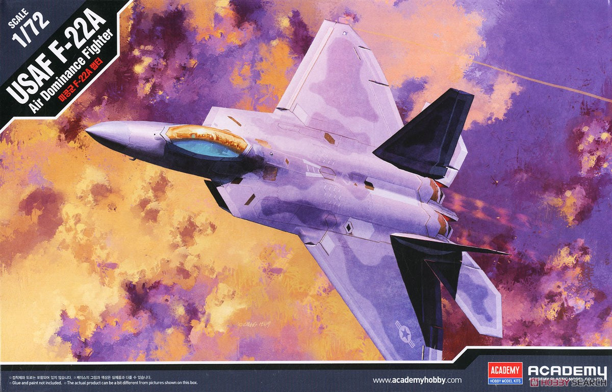 Academy AC12423 1/72 F-22A AIR DOMINANCE FIGHTER  PLASTIC MODEL kit