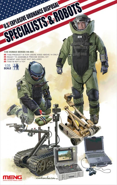U.S EXPLOSIVE ORDNANCE DISPOSAL SPECIALISTS & ROBOTS | Meng 1/35 HS-003