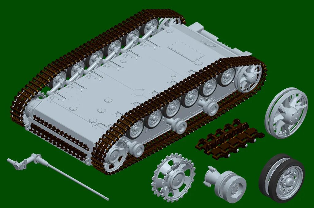 Trumpeter 00957 1:16 Pz.Kpfw.III Ausf.N-Tunisia Tank Model Kit