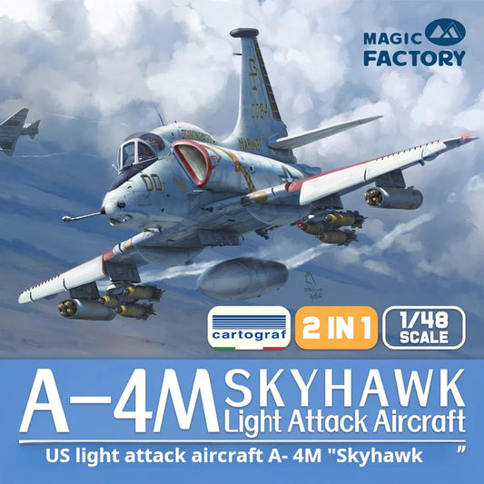 MAGIC FACTORY 5002 1/48 A-4M SKYHAWK Light Attack Aircraft Plastic Model - ModelHives