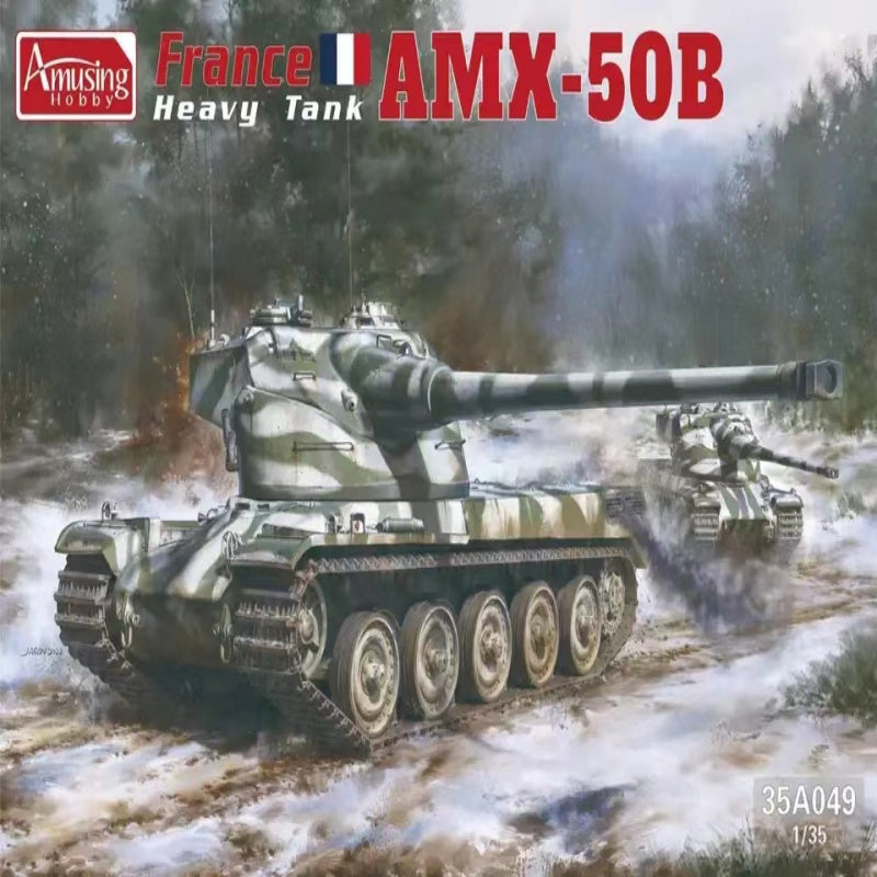 Amusing Hobby 35A049 1/35 France AMX-50B Heavy Tank model kit – ModelHives