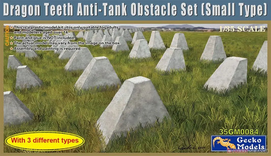 Gecko Models 35GM0084 1/35 Dragon Teeth Anti-Tank Obstacle Set Small Type ModelHive