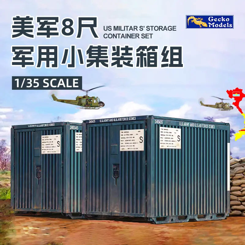 Gecko Models 35GM0112 1/35 US Military 8` Storage Continer Set (Vietnam War Era) ModelHive