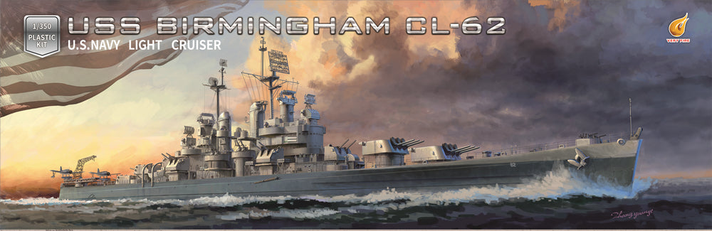 VF350921DX 1/350 USS BIRMINGHAM CL-62 U.S NAVY LIGHT CRUISER Deluxe Edition